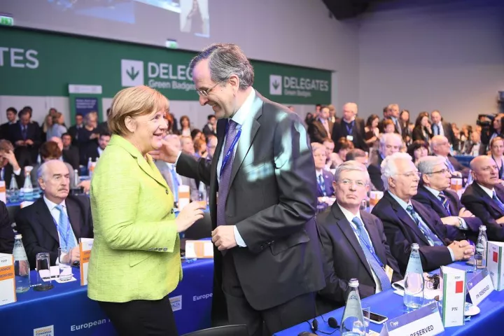 Κατ&#039; ιδίαν συνάντηση Αντ. Σαμαρά - A. Merkel στη Μάλτα